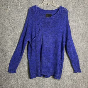 Olivacious Slouchy Sweater Women M Oversized Long Sleeve Blue Black